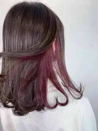 セミロング カラー _WHITE 天神店 YUMEKA🐻のヘアスタイル