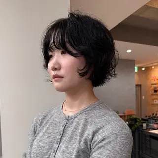 ショート パーマ ブリーチモデル yumekaのヘアスタイル