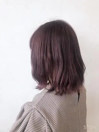 ミディアム カラー 小松崎 紅見子のヘアスタイル