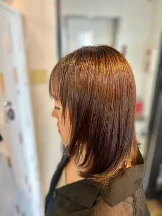 セミロング Julia🖤 縮毛矯正🌬️🩵のヘアスタイル