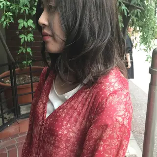 カラー クニモトハルナ ボブ/柔らかカラーのヘアスタイル