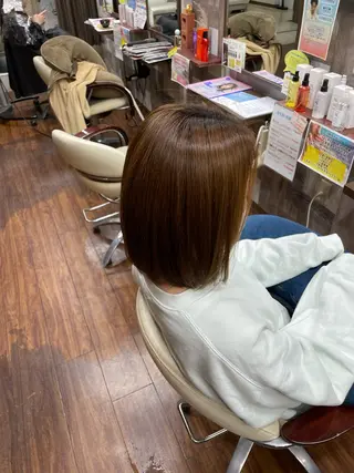 ミディアム カラー パーマ 戎 歩のヘアスタイル