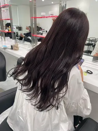 セミロング カラー 渋谷人気1位✨カラー 縮毛、髪質改善のヘアスタイル