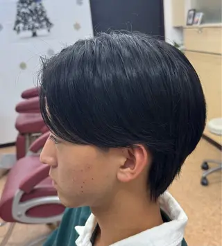 ミディアム メンズ 焼津メンズパーマ特化 大石雄生のヘアスタイル