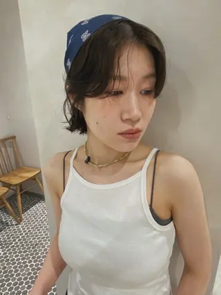 ミディアム カラー 砂原 ひよりのヘアスタイル