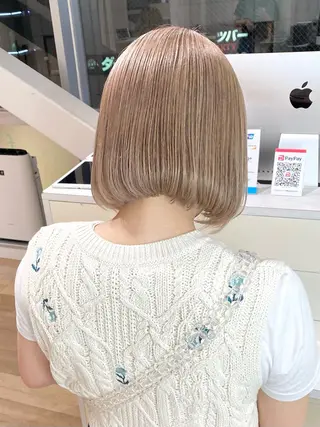 ショート カラー 🌙HIZUKI🌙 ハイトーン 艶髪のヘアスタイル