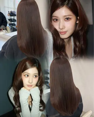 ロング 韓国🫧髪質改善🫧 縮毛矯正🫧陽菜🫧のヘアスタイル
