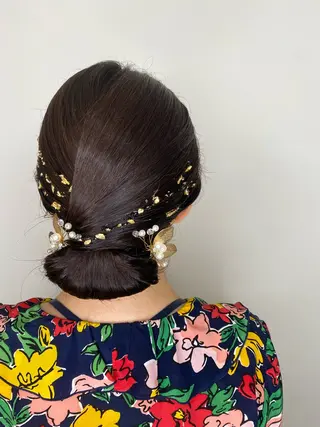 セミロング ヘアアレンジ Hiroshi ヒロシのヘアスタイル
