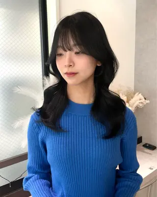 ロング カラー レイヤーカット 韓国ヘアayameのヘアスタイル