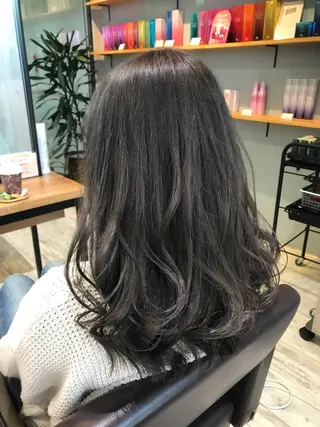 ミディアム カラー パーマ ヘアアレンジ メンズ キッズ ネイル マツエク・マツパ EnBlesS西宮 マンツーマン神道有基のヘアスタイル