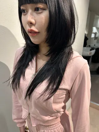 ロング カラー 久木原 ゆりのヘアスタイル