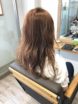 セミロング カラー ヘアアレンジ 顔周りカット・相談 レイヤーも◎しずくのヘアスタイル
