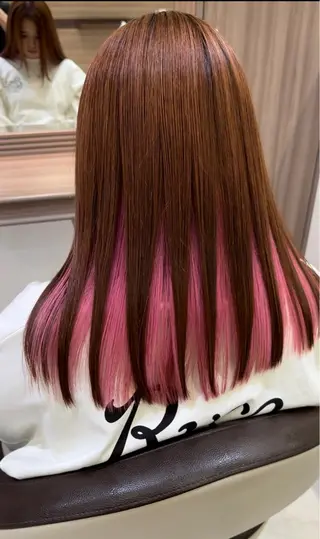 ミディアム カラー 【複雑履歴ブリーチ】 中村　玲仁のヘアスタイル