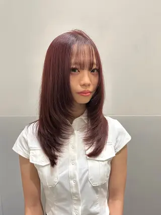 ロング カラー 矢野 晃平のヘアスタイル