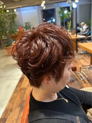 ショート パーマ 山形 梨沙のヘアスタイル