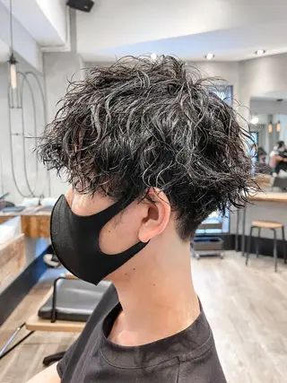 ショート パーマ メンズ 新宿メンズ専門 モテ清潔感パーマ特化のヘアスタイル