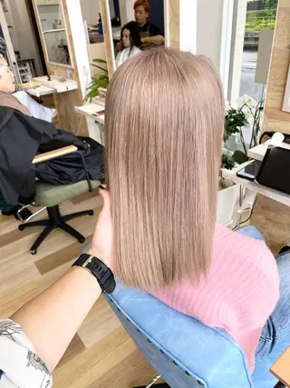 セミロング ケアブリーチ 黒瀬有汰のヘアスタイル