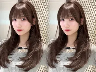 セミロング 谷川が作る熊本1🥇 レイヤーカットのヘアスタイル