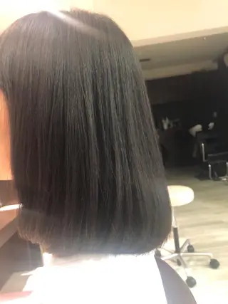 ミディアム 【南草津】髪質改善 ヘナカラー＆縮毛矯正のヘアスタイル