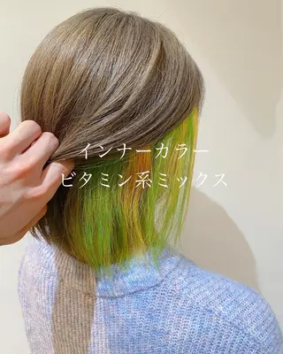 ショート カラー ハイトーン/カラー/ 用賀/稲若健太郎のヘアスタイル