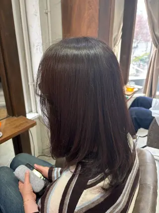 ミディアム カラー rita hair所属・ショート・パーマ・デ ザインカラー/むつみのヘアスタイル