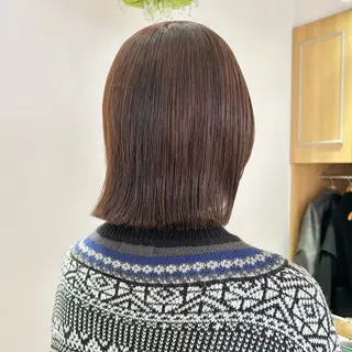 ミディアム カラー ヘアアレンジ 吉水 彩乃 /ボブ/艶感カラーのヘアスタイル