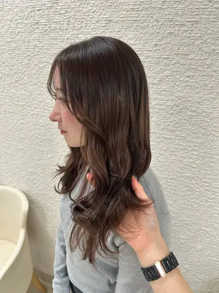 ロング カラー ベージュ/つや髪/ レイヤー／ゆいなのヘアスタイル