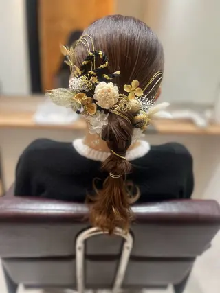 セミロング ヘアアレンジ 🫧ぷる艶カラー🫧 Yuubi🦩のヘアスタイル