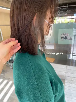 ミディアム カラー パーマ メンズ cipre miyabiのヘアスタイル