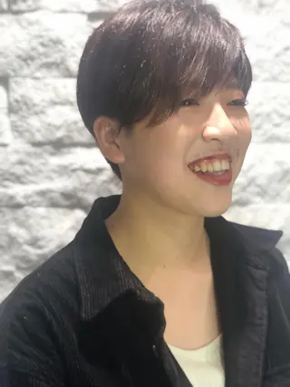 ショート カラー ✨髪質改善ストレート ×ミニボブ✨萩原　翼のヘアスタイル