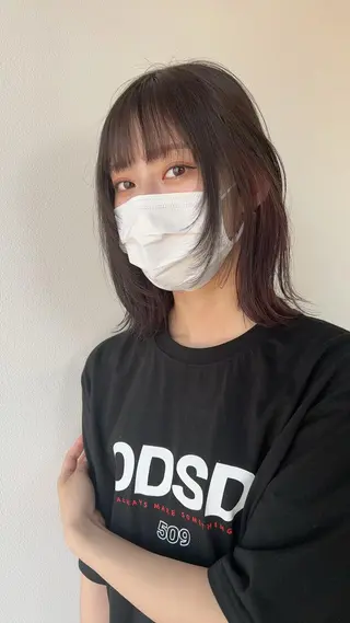 ミディアム カラー ヨシモトリョウ 髪質改善/美髪のヘアスタイル