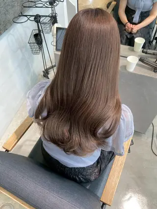 ロング カラー 佐藤彩野/艶カラー /透明感カラーのヘアスタイル