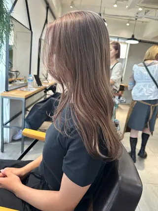 セミロング カラー 縮毛/ベージュカラー Mariamu🫧のヘアスタイル