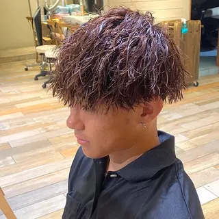 ショート パーマ メンズ メンズパーマ&メンズ 縮毛矯正/平野/渋谷のヘアスタイル