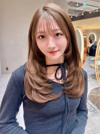 ロング カラー レイヤー❣️縮毛矯 川村利幸のヘアスタイル