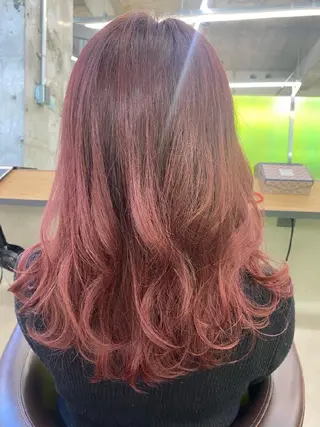 カラー セミロング 艶カラー◎矯正⭐髪診 断#天王寺区@山本
のヘアスタイル