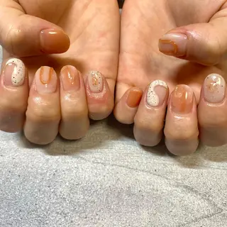 ショート カラー パーマ ヘアアレンジ メンズ キッズ ネイル マツエク・マツパ アイブロウ 今福鶴見ネイル 8(エイト)のネイルデザイン