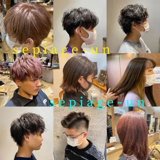 ミディアム カラー メンズ 美髪改善・レイヤー tadasuke⭐️のヘアスタイル