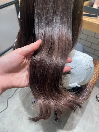 セミロング カラー 暖色カラー🤎Red Neo meiのヘアスタイル