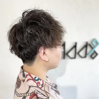 ミディアム カラー パーマ ヘアアレンジ メンズ Add9 柳田健登のヘアスタイル