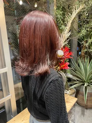 ミディアム カラー 狩野 羅夢のヘアスタイル