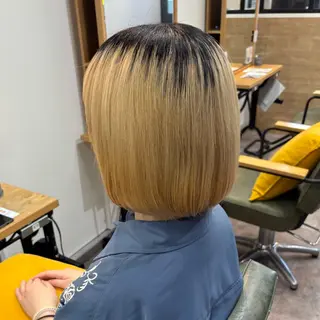ミディアム 艶感カラー/オリーブ アレンジ：♡のヘアスタイル
