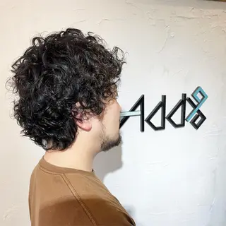 ショート カラー パーマ ヘアアレンジ メンズ マツエク・マツパ Add9 柳田健登のヘアスタイル