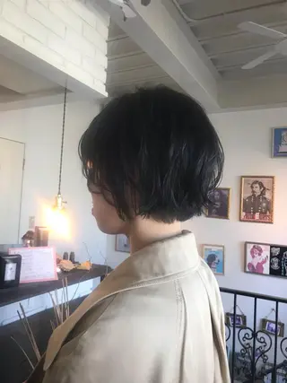 ショート パーマ エイジングケア/大人 デザイン/FRAMEのヘアスタイル