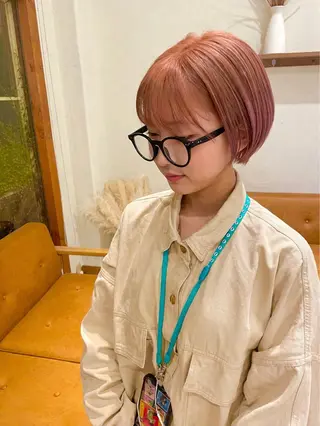 ショート カラー 似合わせヘア🤎透明 感カラー🤎MIKAのヘアスタイル