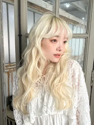 ロング カラー ブリーチ　ハイトーン 特化🌈フジタハルキのヘアスタイル