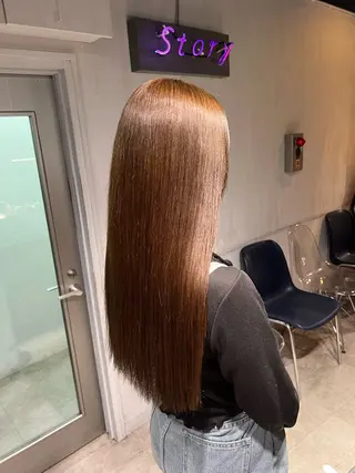 ロング カラー NANAMI🩵 大人可愛い韓国ヘアのヘアスタイル