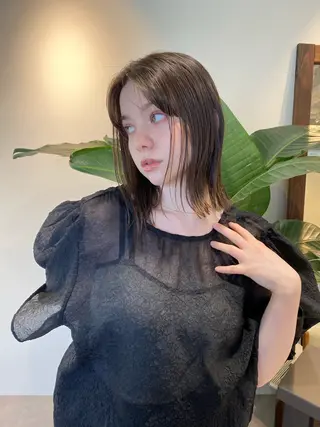 ミディアム カラー 当日予約大歓迎💗 依田瑞希のヘアスタイル