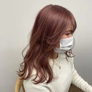 セミロング カラー exfa sakura🪞のヘアスタイル