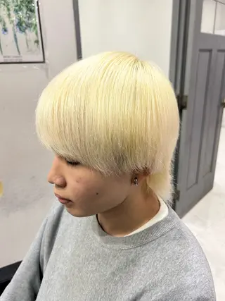 ショート カラー パーマ ヘアアレンジ メンズ 🔥メンズ特化渡辺 🔥ブリーチカラーのヘアスタイル